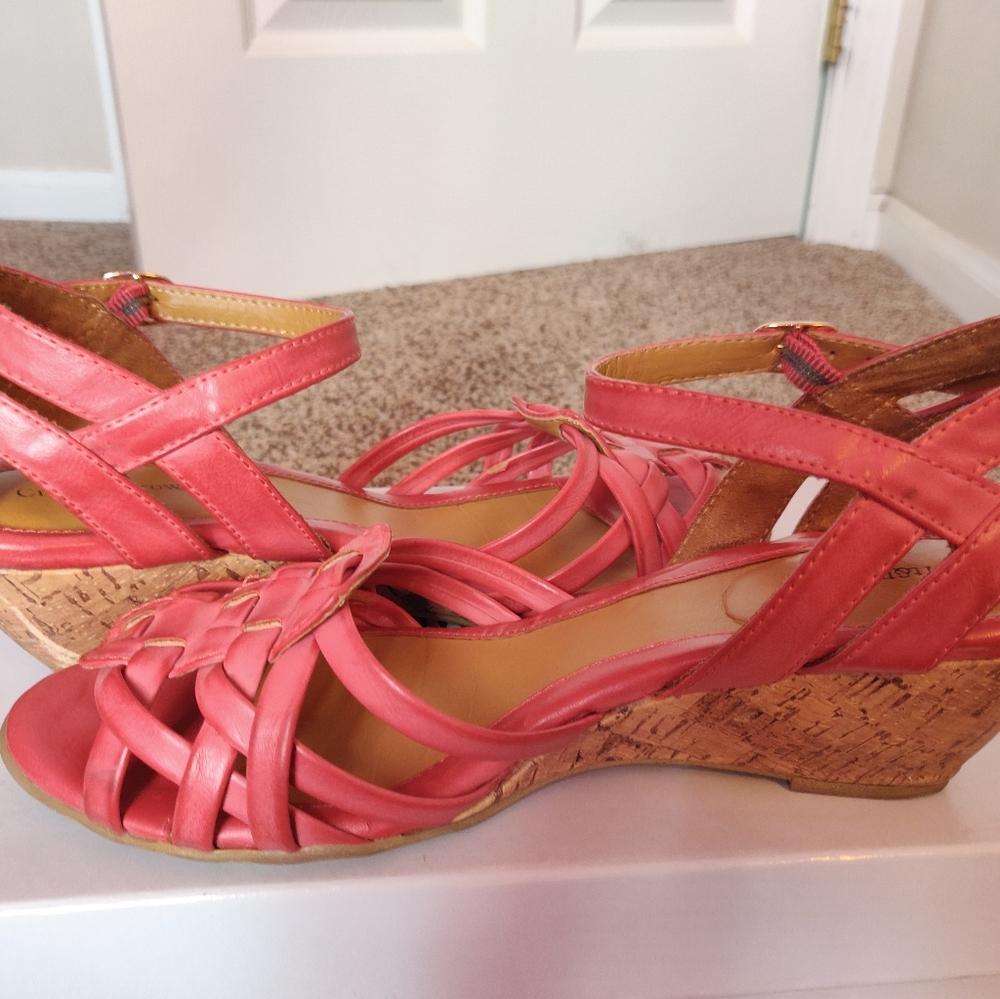 Pink sandal heels